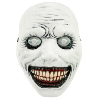 Hvid Monstermaske Med Bobleøjne