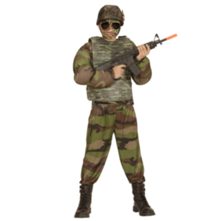 Militär barnväst camouflage