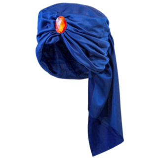 Blå turban med ädelsten