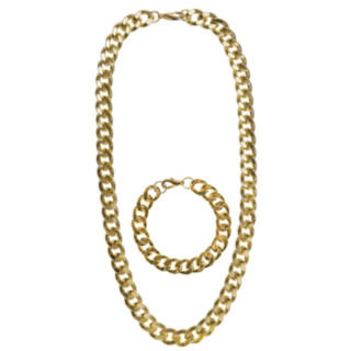 Pimp halsband och armband guld