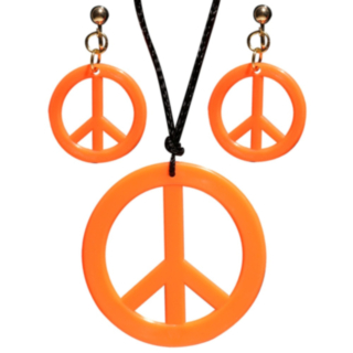 Hippie Fredstecken Smyckesset Orange
