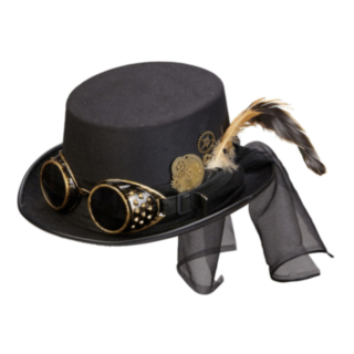 Steampunk Hatt m. Glasögon