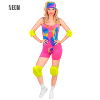 80'er Rulleskøjteløber Kostume Neon