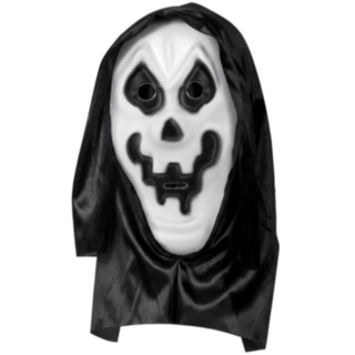 Huvbeklädd spökmask