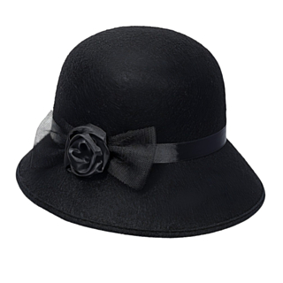 Flapper 20-talshatt Svart