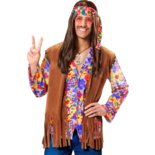 Fransig Hippie Maskeraddräkt