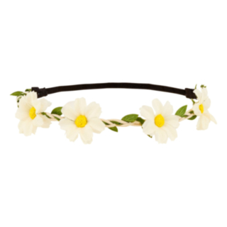 Blomsterkrans Hårbånd Hvid