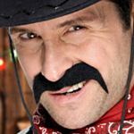 Cowboy Mustasch Svart