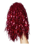 Pom Pom Metallic Röd