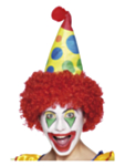Clownhatt Med Hår