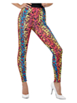 Neonfärgade Leopardleggings