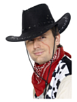 Cowboyhatt Sliten Svart
