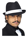 Fedora Gangsterhatt Svart/Vit