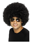 Stor Funky 70-tal Afroperuk Svart