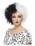 Cruella De Vil Peruk Svart/Vit