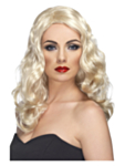 Glamorös Lockig Peruk Blond