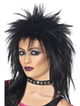 80-tal Rockdiva Peruk Svart