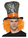Tophat med Hår & Orange Band