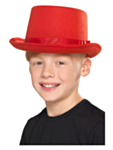 Barn Hög Hatt Röd
