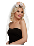Ros Hårband Med Slöja