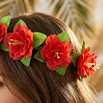 Hawaii Blomsterkrans Röd