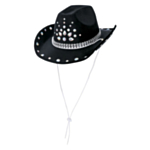 Strass Cowboyhatt Svart