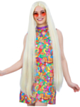 Extra Lång Hippie Peruk Blond