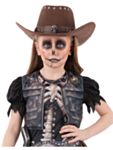 Skelett Barn Cowboyhatt