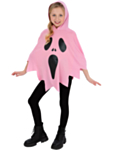 Spöke Poncho Barndräkt Ljusrosa