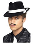 Gangsterhatt Svart/Vit