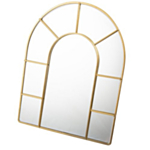 Bågformad Fönsterspegel Glas Guld