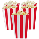 Randiga Popcornbägare Röd