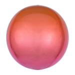 Orbz Folieballong Ombre Röd/Orange