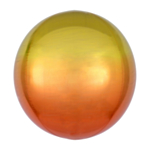 Orbz Folieballong Ombre Gul/Orange