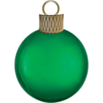 Julgranskula Folieballong Grön