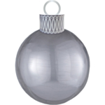 Julgranskula Folieballong Silver