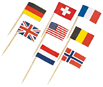 Internationella Flaggor Matpinnar