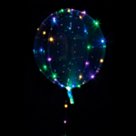 Rund Transparent Multifärgad LED Ballong