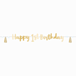 Happy 1st Birthday Girlang Ljusblå