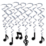 Musiknoter Swirls Svart