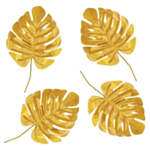 Konstgjorda Palmblad Guld