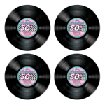 50-tal Vinylskiva Dekorationer