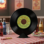 Vinylskiva Bordsdekoration Svart