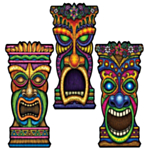 Tiki Totempåle Dekorationer