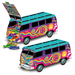 3D Groovy Buss Bordsdekoration