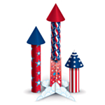 3D Raketer Bordsdekoration