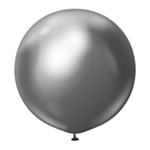 Premium Gigantiska Latexballonger Chrome Space Gray