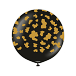 Premium Stor Latexballong Safari Svart/Guld