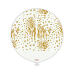 Premium Stor Latexballong Mutant Vit/Guld