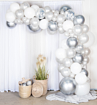 Deluxe Ballongbåge DIY Silver/Krom